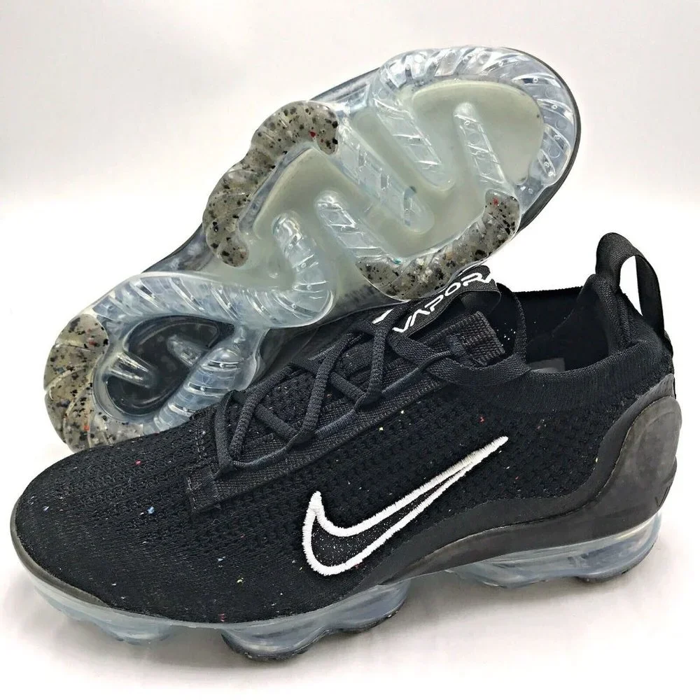 Nike Air Vapormax 2021 FK Flyknit Black Silver White DC4112-002 Womens S… - Picture 1 of 7